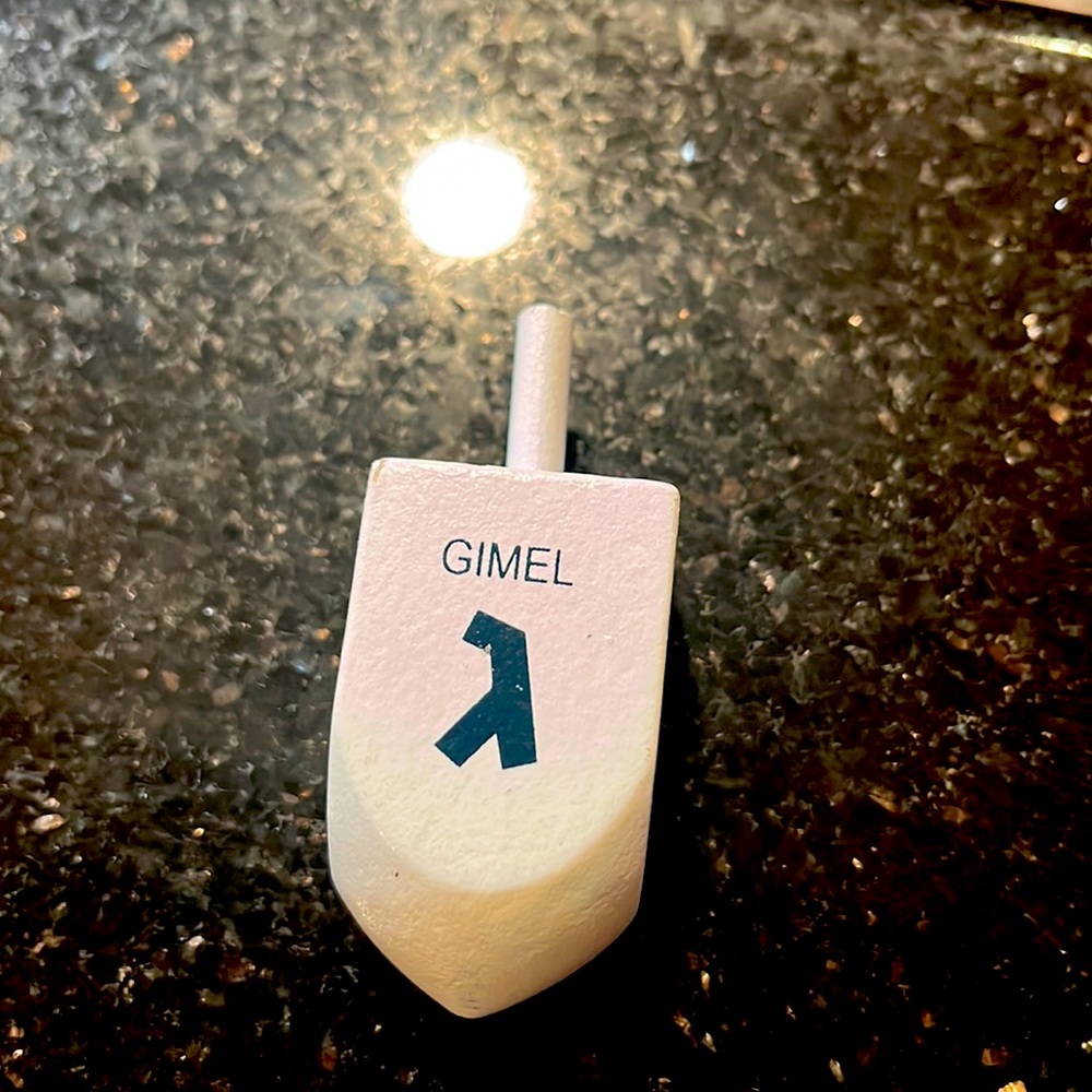 Dreidel made of wood